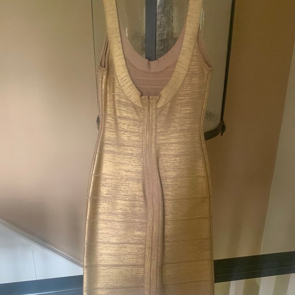 Herve Leger Rose Gold tank dress - Picture 3 of 7